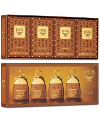 MCM 4x7ml mini eau de parfum set for women, elegant and luxurious feminine fragrances in compact bottles