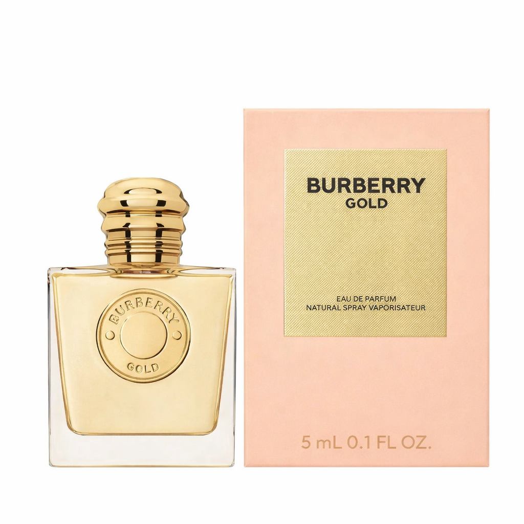 Burberry Gold Eau de Parfum 5ml miniature for women, elegant and luxurious feminine fragrance in a compact bottle