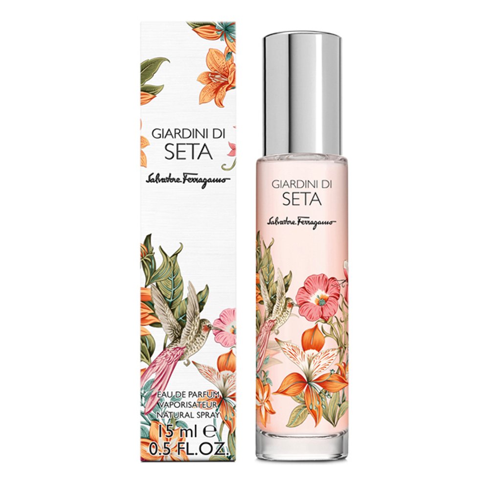 Salvatore Ferragamo Giardini di Seta Eau de Parfum 15ml miniature unisex fragrance, fresh and elegant scent in a compact bottle