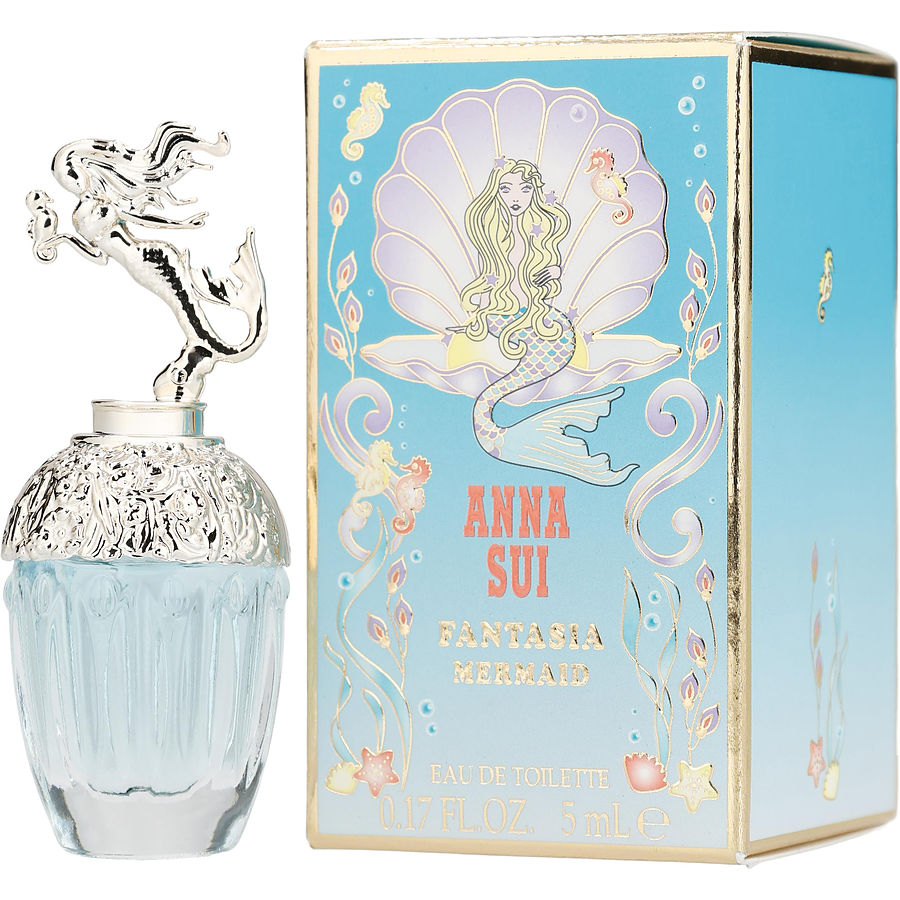 Anna Sui Fantasia Mermaid Eau de Toilette 5ml miniature for women, enchanting and aquatic floral fragrance in a compact bottle