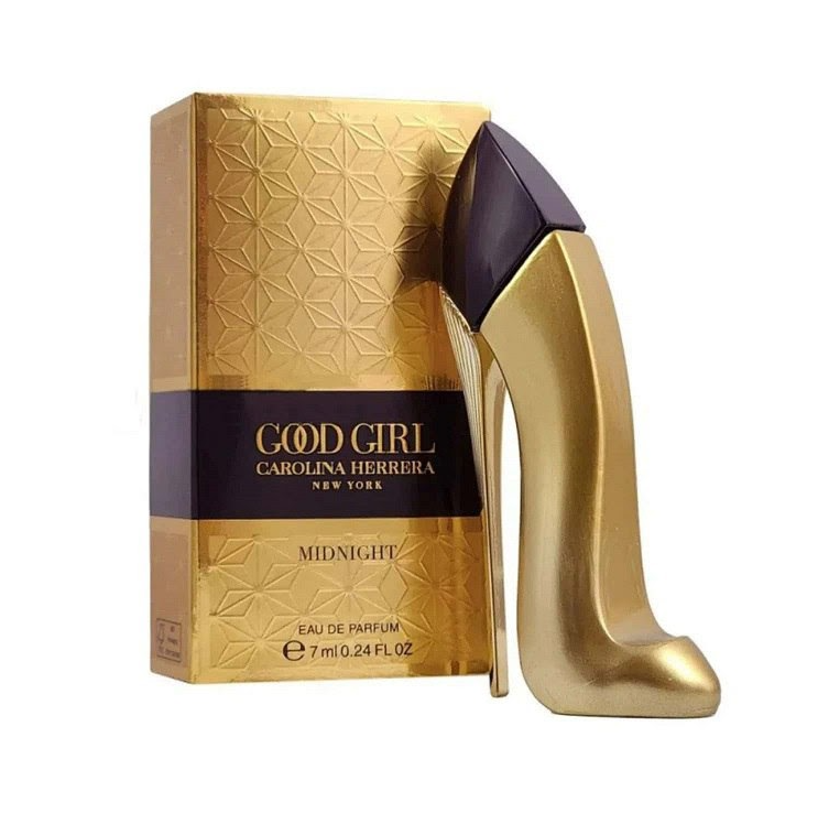 Carolina Herrera Good Girl Midnight Eau de Parfum 7ml miniature for women, bold and seductive feminine fragrance in a compact bottle